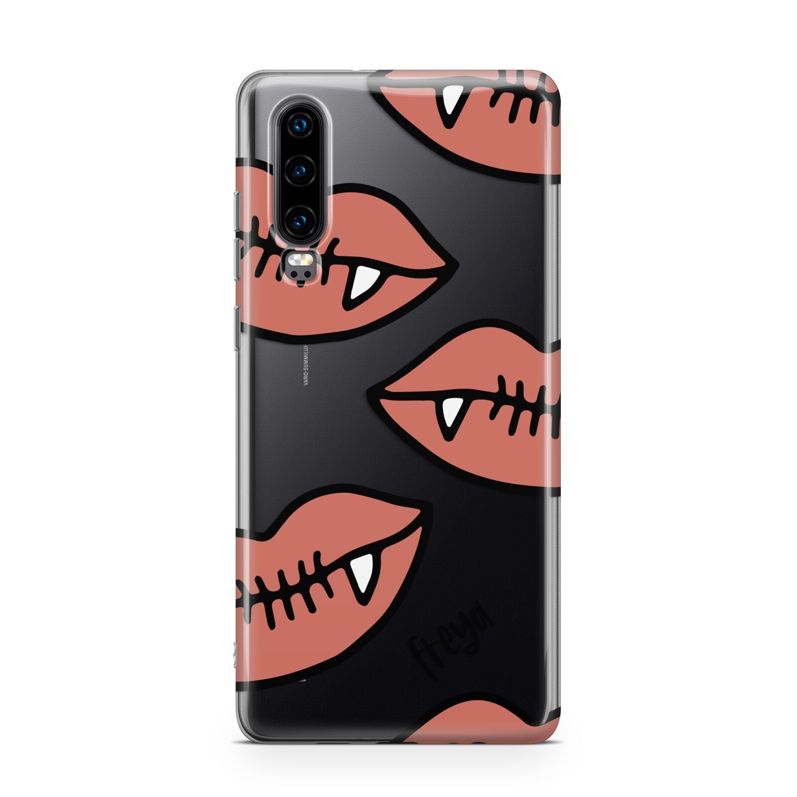 Pink Lips with Fangs Personalised Huawei P30 Phone Case
