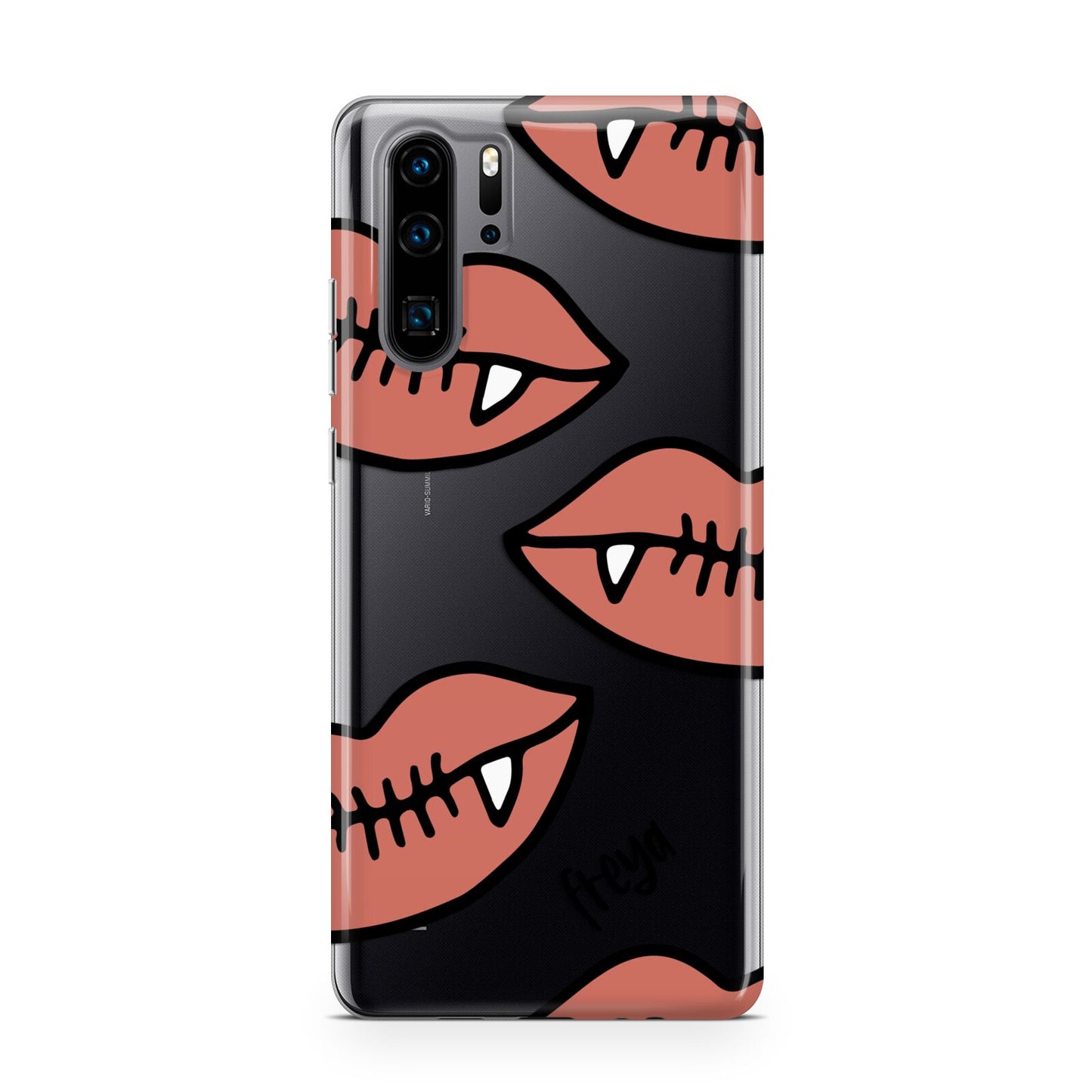 Pink Lips with Fangs Personalised Huawei P30 Pro Phone Case