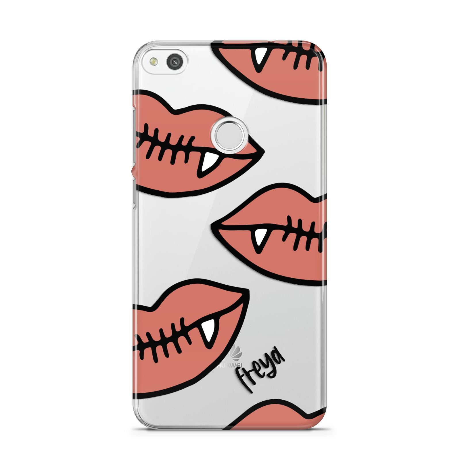 Pink Lips with Fangs Personalised Huawei P8 Lite Case