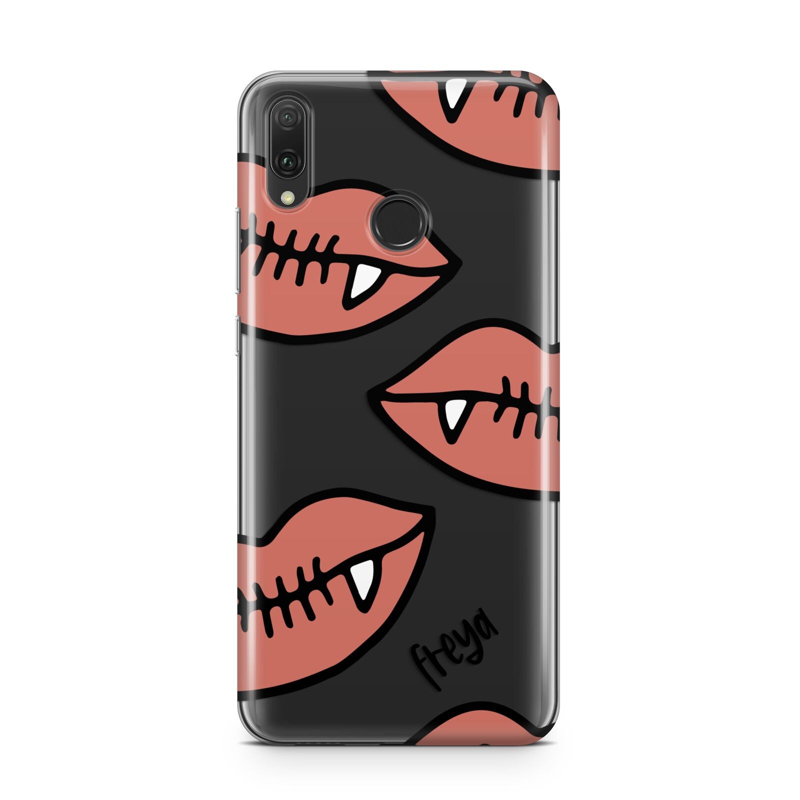 Pink Lips with Fangs Personalised Huawei Y9 2019