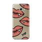 Pink Lips with Fangs Personalised Samsung Galaxy A5 2017 Case on gold phone