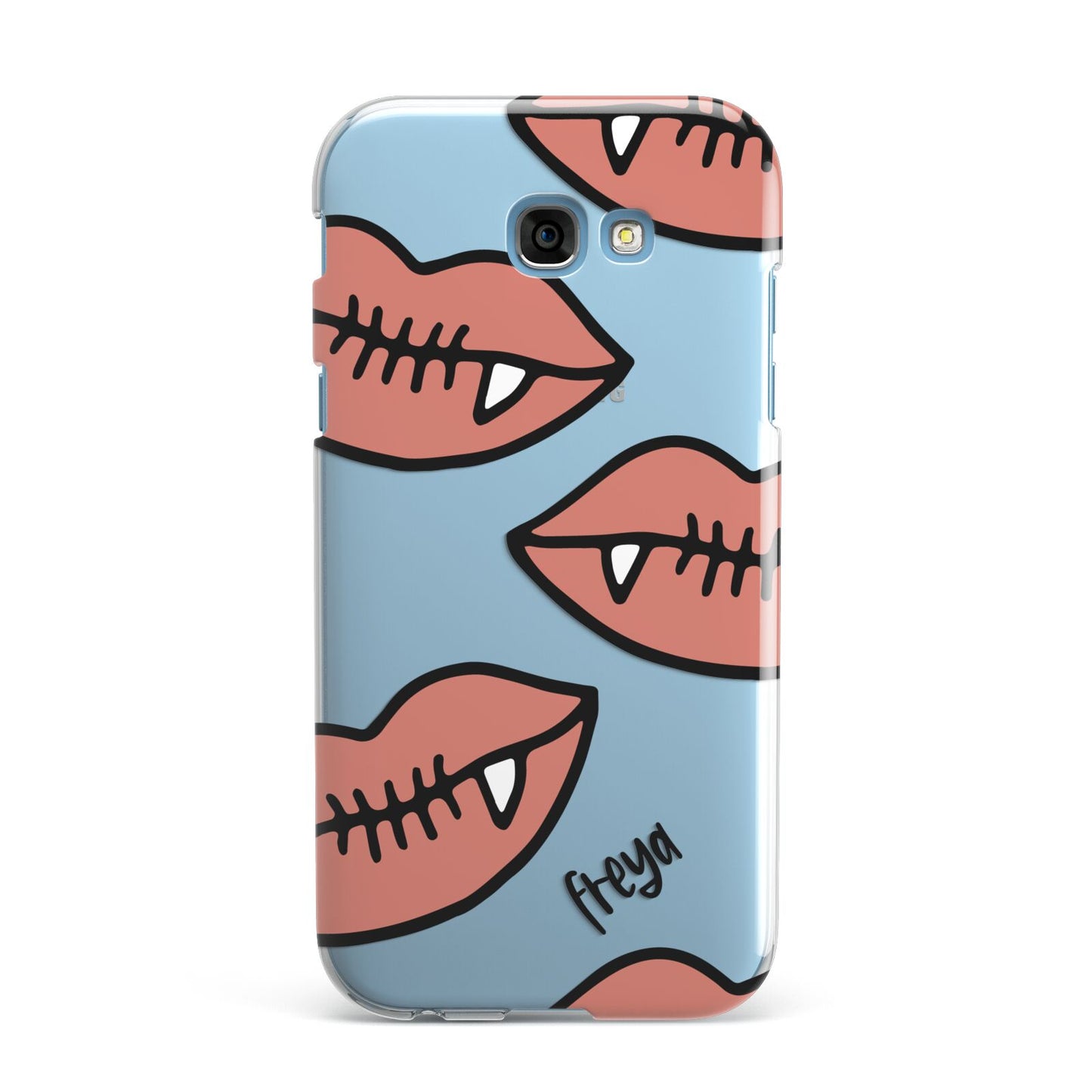 Pink Lips with Fangs Personalised Samsung Galaxy A7 2017 Case