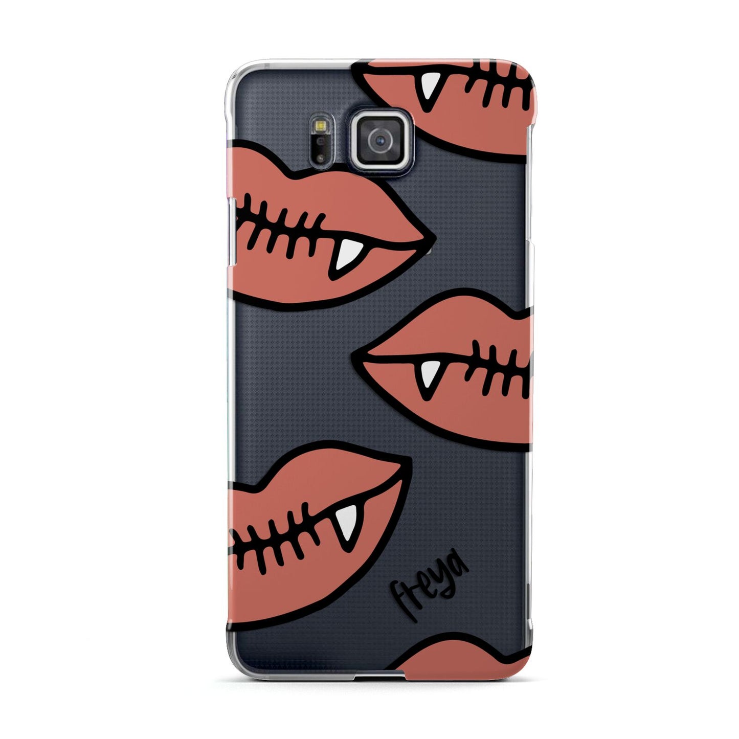 Pink Lips with Fangs Personalised Samsung Galaxy Alpha Case