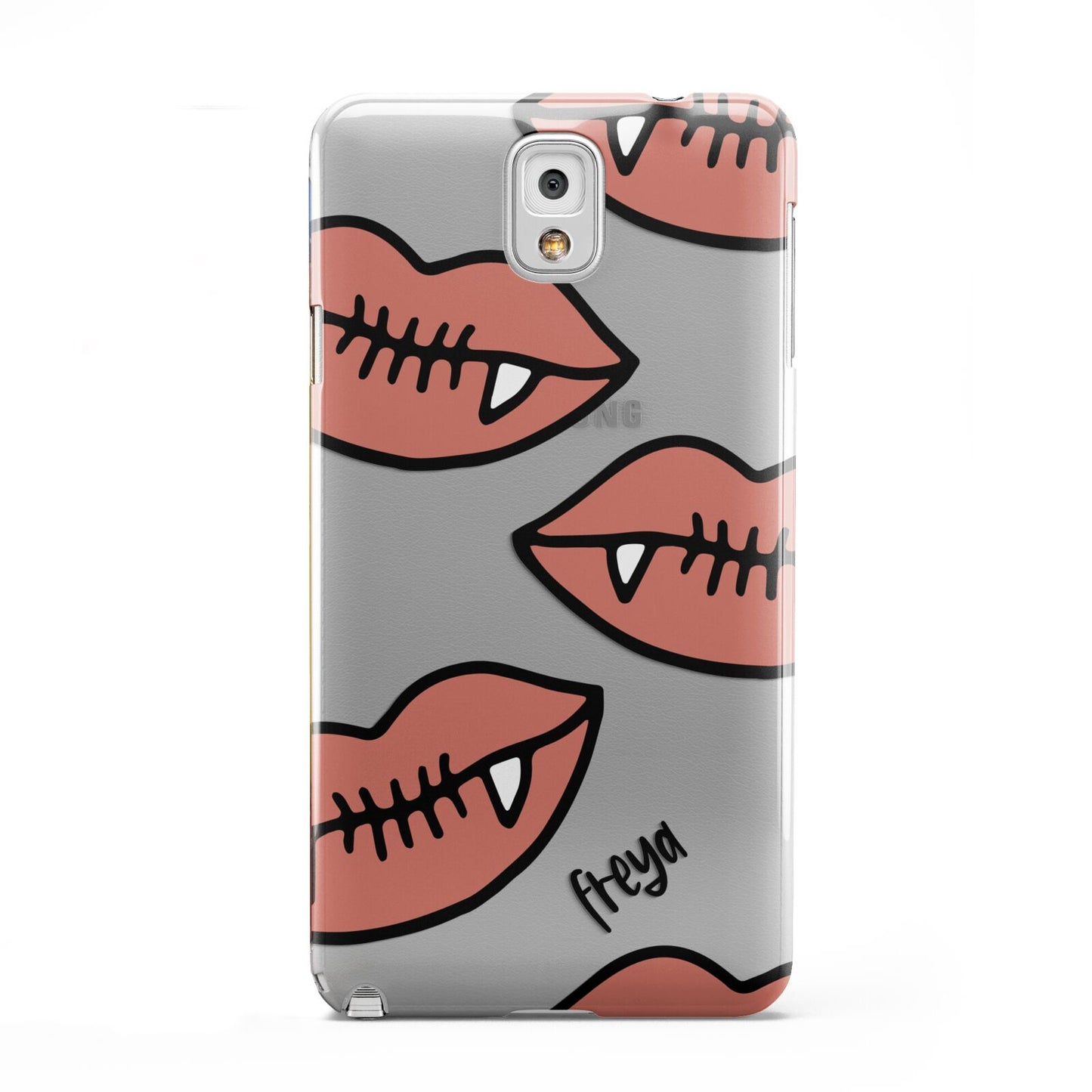 Pink Lips with Fangs Personalised Samsung Galaxy Note 3 Case