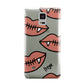 Pink Lips with Fangs Personalised Samsung Galaxy Note 4 Case