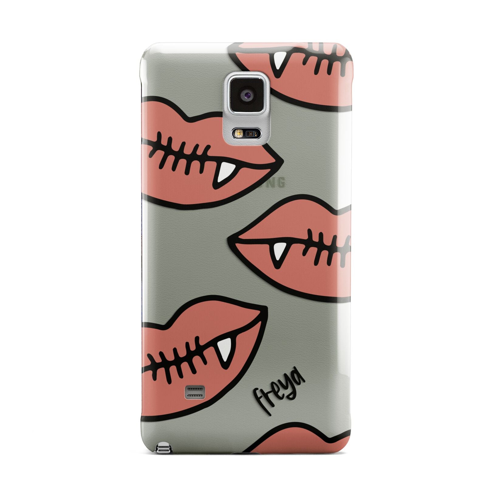 Pink Lips with Fangs Personalised Samsung Galaxy Note 4 Case