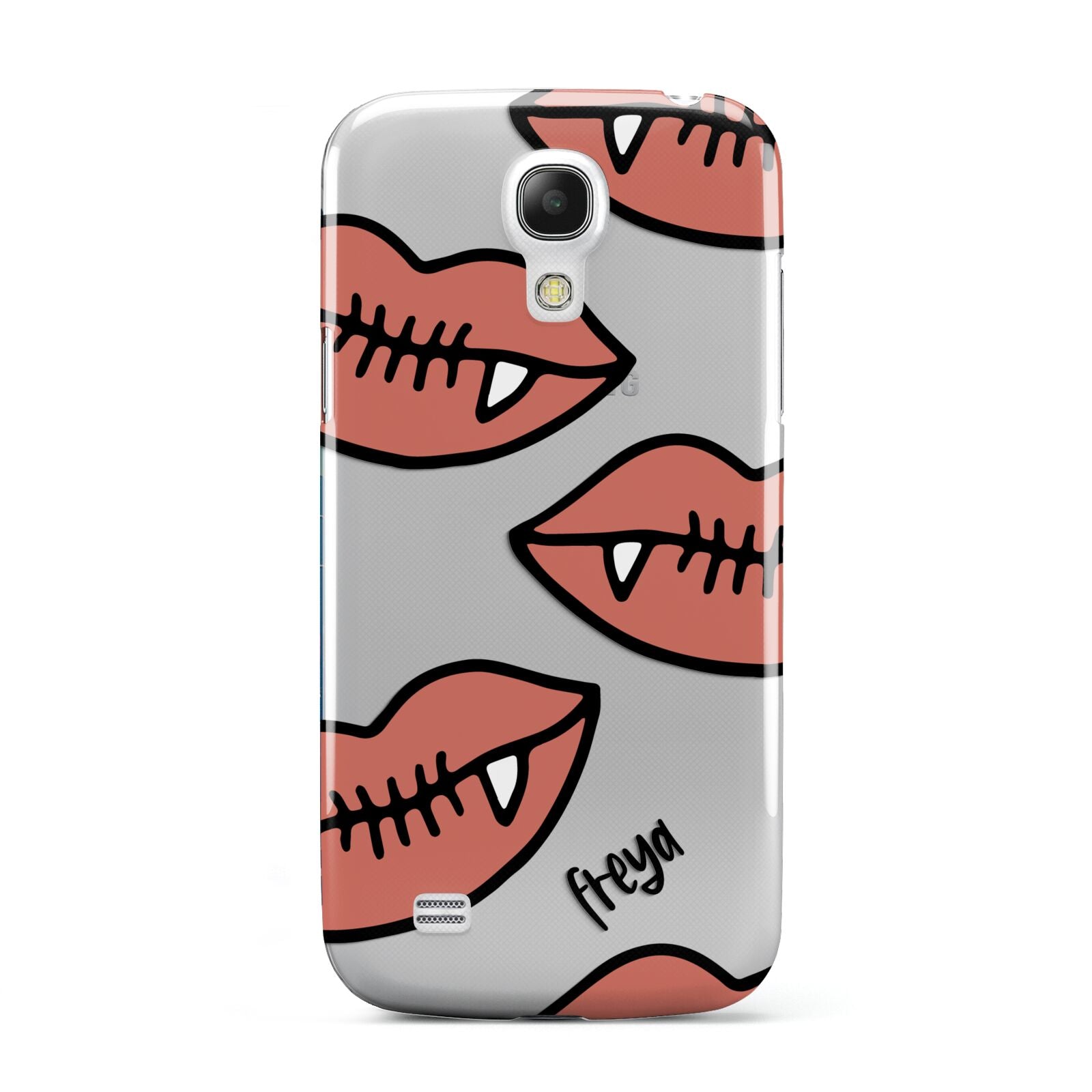 Pink Lips with Fangs Personalised Samsung Galaxy S4 Mini Case