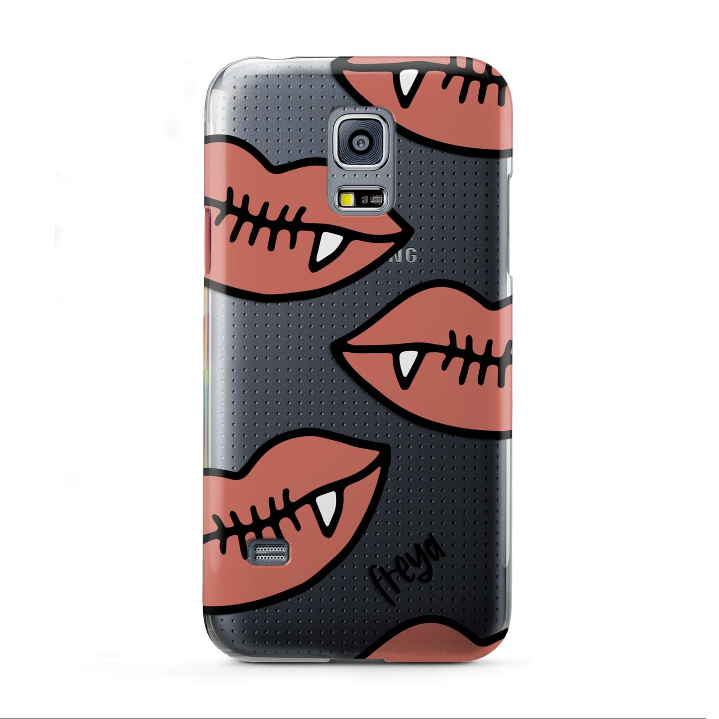 Pink Lips with Fangs Personalised Samsung Galaxy S5 Mini Case