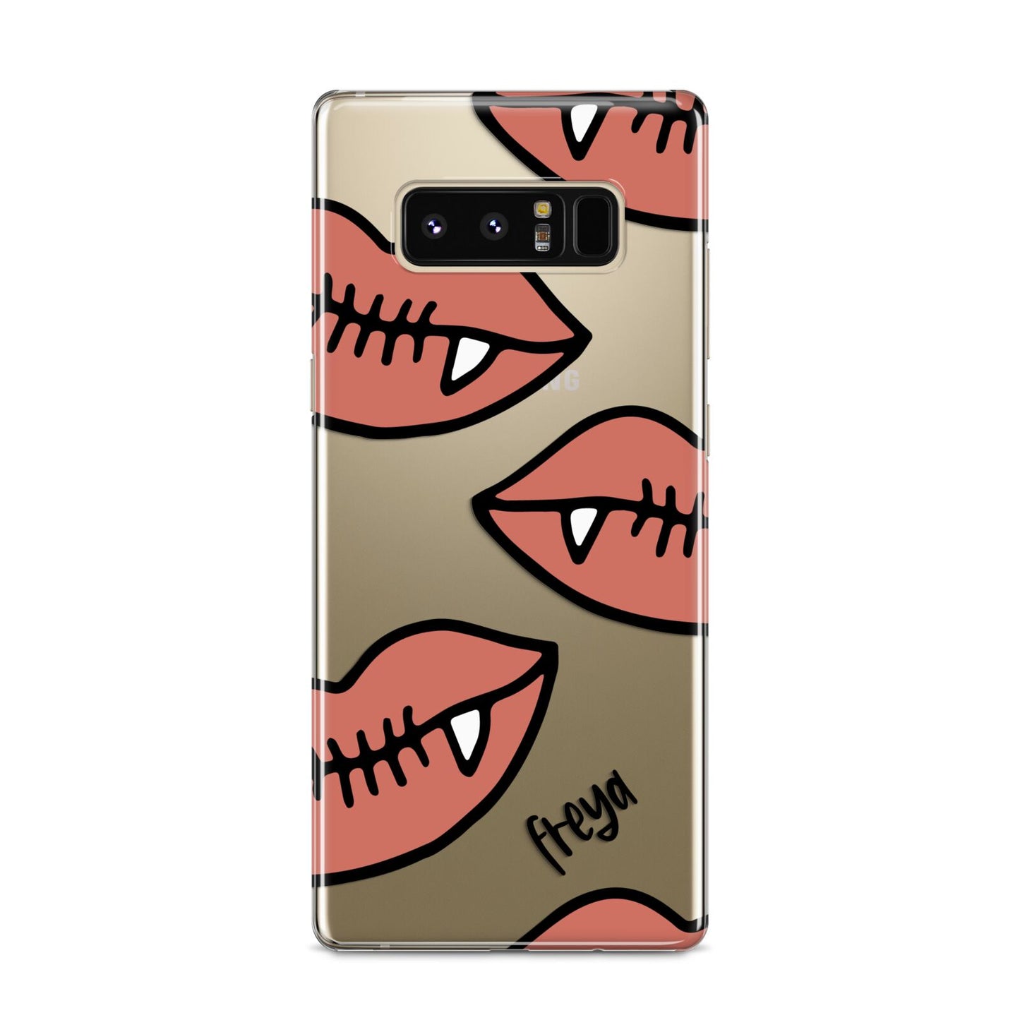 Pink Lips with Fangs Personalised Samsung Galaxy S8 Case