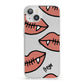 Pink Lips with Fangs Personalised iPhone 13 Clear Bumper Case