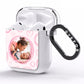 Pink Love Hearts Photo Personalised AirPods Clear Case Side Image
