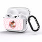 Pink Love Hearts Photo Personalised AirPods Pro Clear Case Side Image