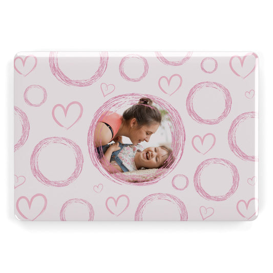 Pink Love Hearts Photo Personalised Apple MacBook Case