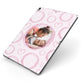 Pink Love Hearts Photo Personalised Apple iPad Case on Grey iPad Side View