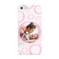 Pink Love Hearts Photo Personalised Apple iPhone 5 Case