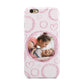 Pink Love Hearts Photo Personalised Apple iPhone 6 3D Tough Case