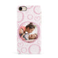 Pink Love Hearts Photo Personalised Apple iPhone 7 8 3D Snap Case