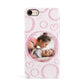 Pink Love Hearts Photo Personalised Apple iPhone 7 8 3D Snap Case