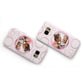Pink Love Hearts Photo Personalised Samsung Galaxy Case Flat Overview