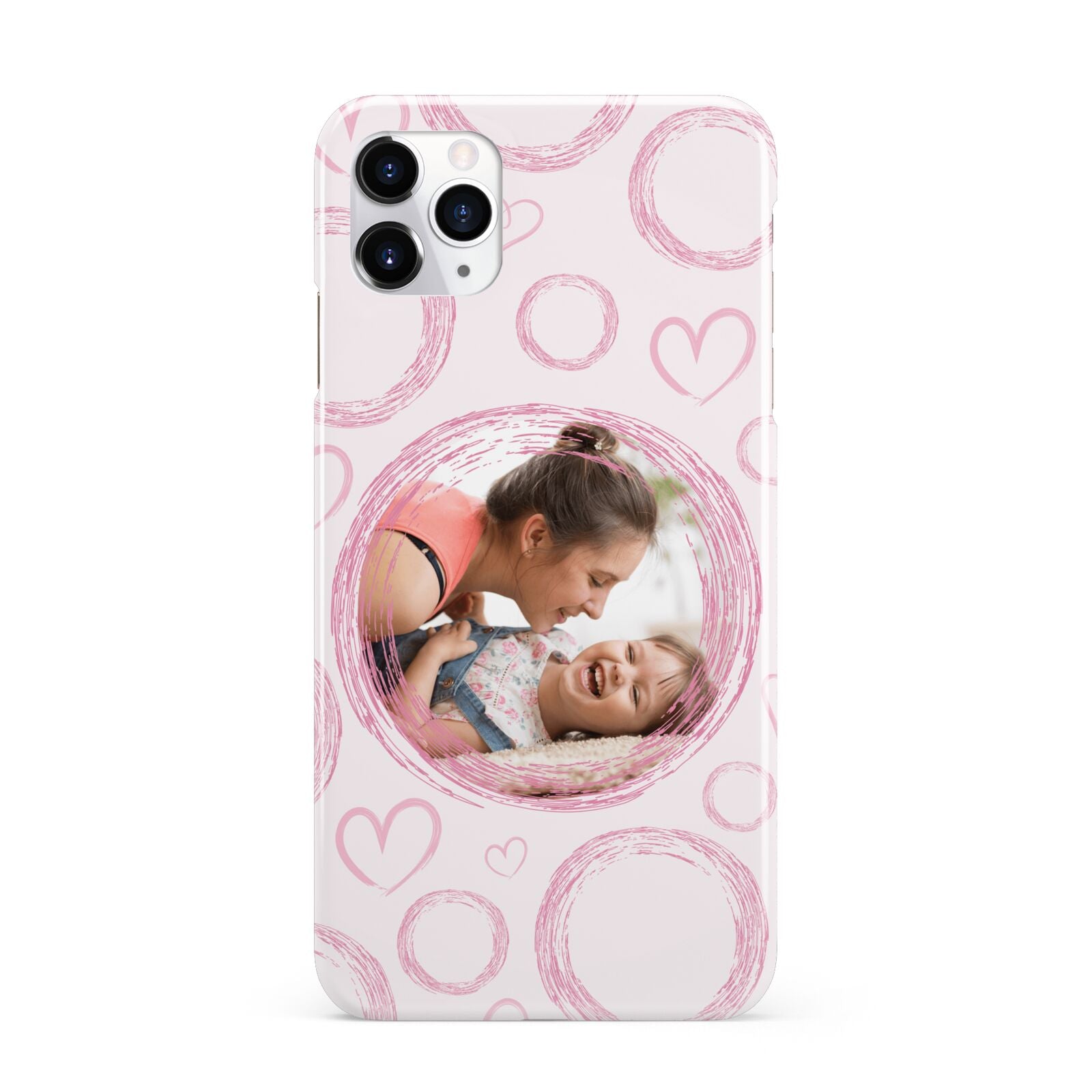 Pink Love Hearts Photo Personalised iPhone 11 Pro Max 3D Snap Case