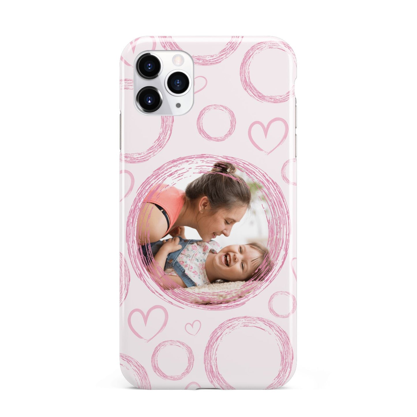 Pink Love Hearts Photo Personalised iPhone 11 Pro Max 3D Tough Case