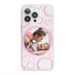 Pink Love Hearts Photo Personalised iPhone 13 Pro Clear Bumper Case