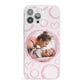 Pink Love Hearts Photo Personalised iPhone 13 Pro Max Clear Bumper Case