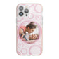 Pink Love Hearts Photo Personalised iPhone 13 Pro Max TPU Impact Case with Pink Edges