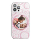 Pink Love Hearts Photo Personalised iPhone 13 Pro Max TPU Impact Case with White Edges
