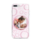 Pink Love Hearts Photo Personalised iPhone 7 Plus Bumper Case on Silver iPhone