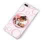Pink Love Hearts Photo Personalised iPhone 8 Plus Bumper Case on Silver iPhone Alternative Image
