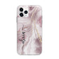 Pink Marble Apple iPhone 11 Pro in Silver with Bumper Case