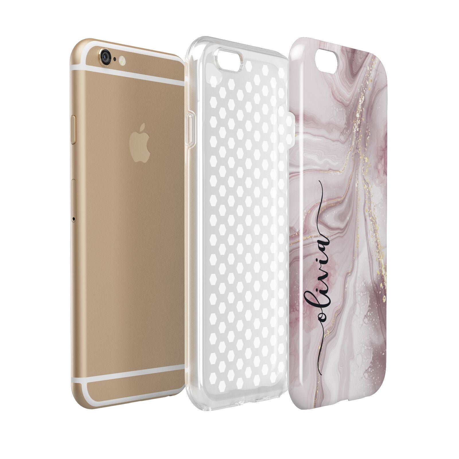 Pink Marble Apple iPhone 6 3D Tough Case Expanded view