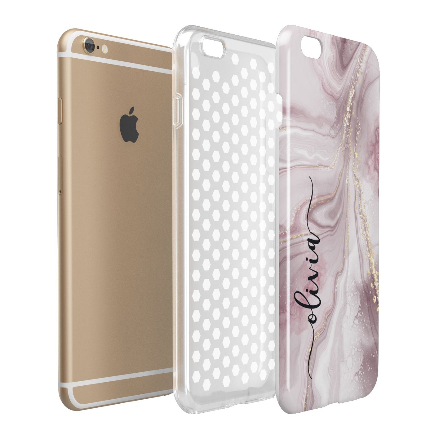 Pink Marble Apple iPhone 6 Plus 3D Tough Case Expand Detail Image