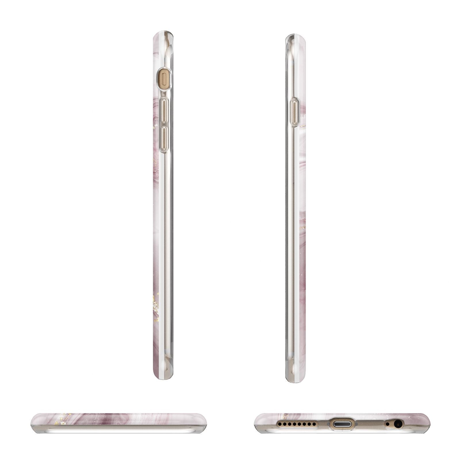 Pink Marble Apple iPhone 6 Plus 3D Wrap Tough Case Alternative Image Angles