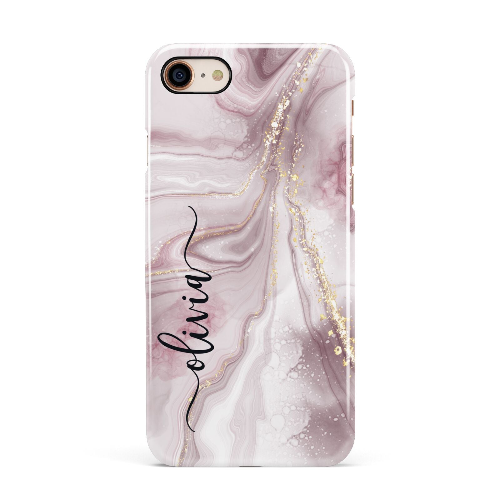 Pink Marble Apple iPhone 7 8 3D Snap Case