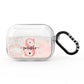 Pink Marble Glitter Monogram Personalised Name AirPods Pro Clear Case