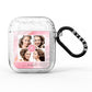 Pink Marble Personalised Photo AirPods Glitter Case