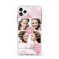 Pink Marble Personalised Photo Apple iPhone 11 Pro Max in Silver with White Impact Case
