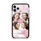 Pink Marble Personalised Photo Apple iPhone 11 Pro in Silver with Black Impact Case