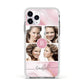 Pink Marble Personalised Photo Apple iPhone 11 Pro in Silver with White Impact Case