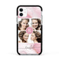Pink Marble Personalised Photo Apple iPhone 11 in White with Black Impact Case