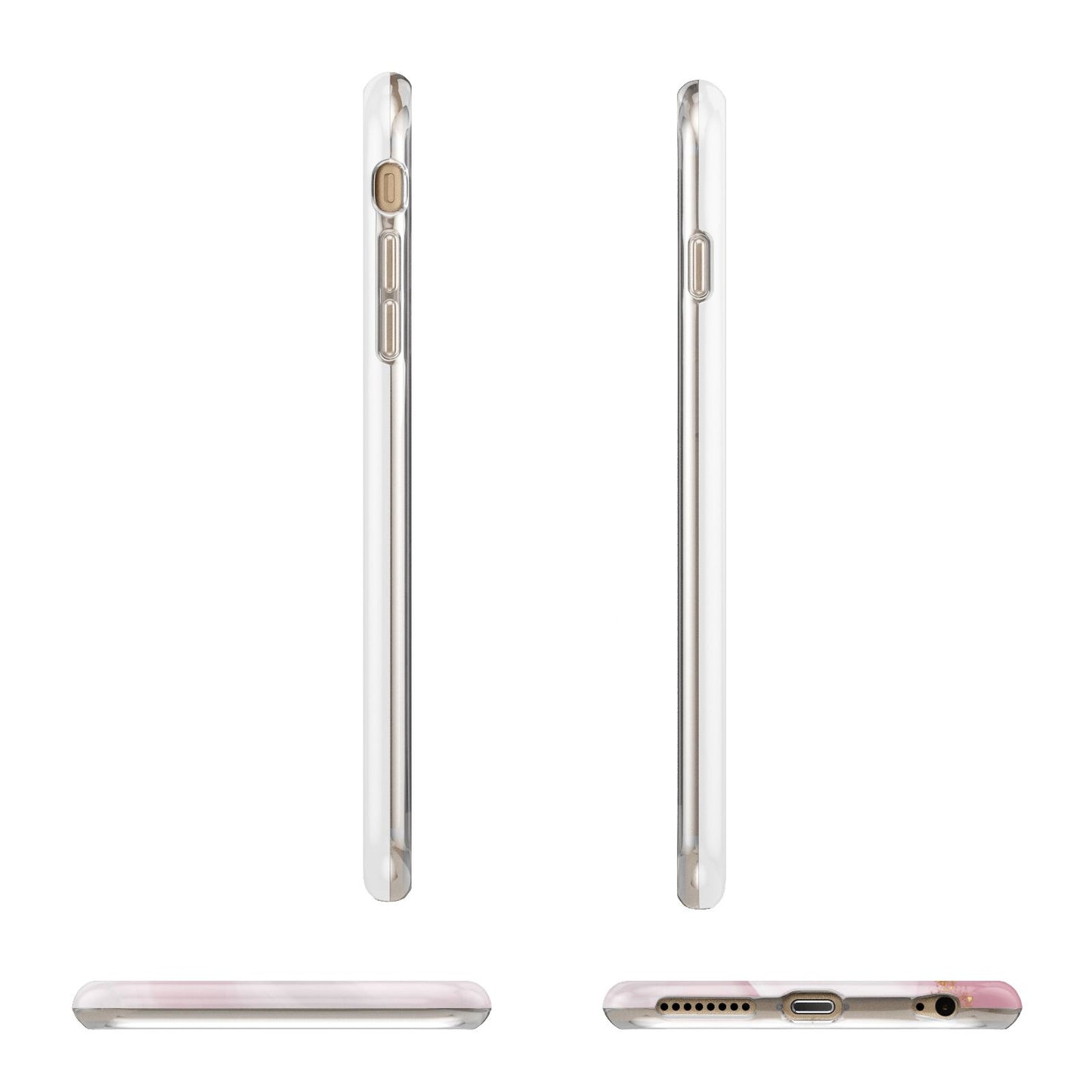 Pink Marble Personalised Photo Apple iPhone 6 Plus 3D Wrap Tough Case Alternative Image Angles