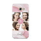 Pink Marble Personalised Photo Samsung Galaxy A5 2017 Case on gold phone