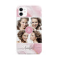 Pink Marble Personalised Photo iPhone 11 3D Tough Case