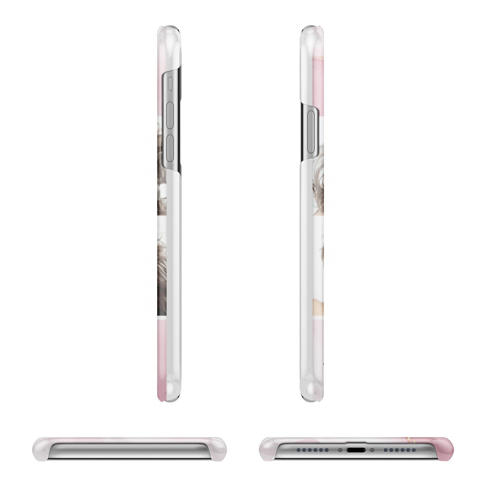 Pink Marble Personalised Photo iPhone 11 Pro 3D Snap Case Angle Images