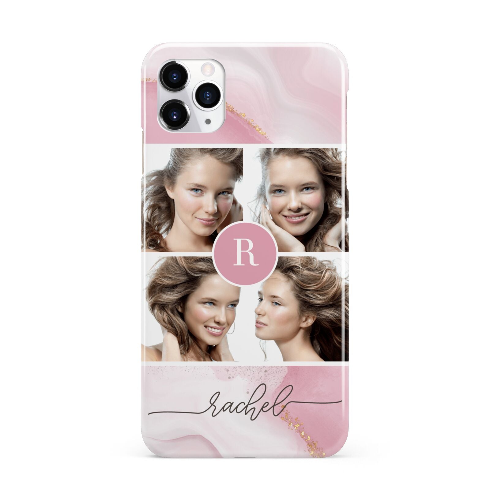 Pink Marble Personalised Photo iPhone 11 Pro Max 3D Snap Case