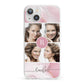 Pink Marble Personalised Photo iPhone 13 Clear Bumper Case