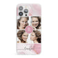 Pink Marble Personalised Photo iPhone 13 Pro Max Clear Bumper Case