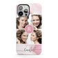 Pink Marble Personalised Photo iPhone 13 Pro Max Full Wrap 3D Tough Case